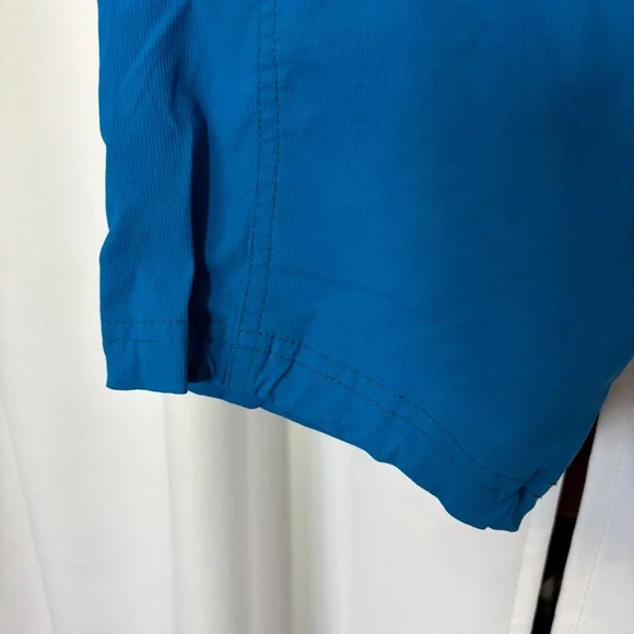 Title Nine Clamber Capri Pant 10 Women Blue Stretch Gorpcore Hiking Travel Nylon - Picture 4 of 16